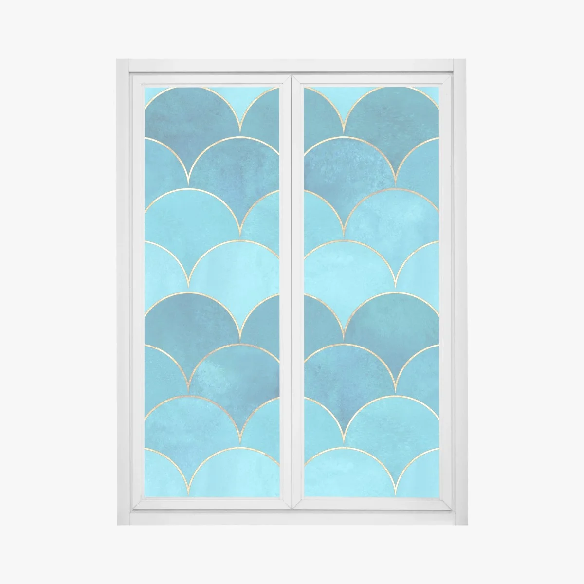 Pegatina para ventana patrón de escamas marinas turquesa con detalles dorados – Pixers® Pegatina para ventana patrón de escamas marinas turquesa con detalles dorados – Pixers®