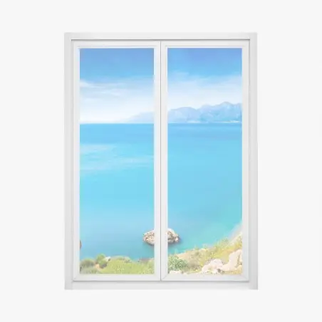 Pegatina para ventana panorámica de la playa Konyaalti en Antalya – Pixers®