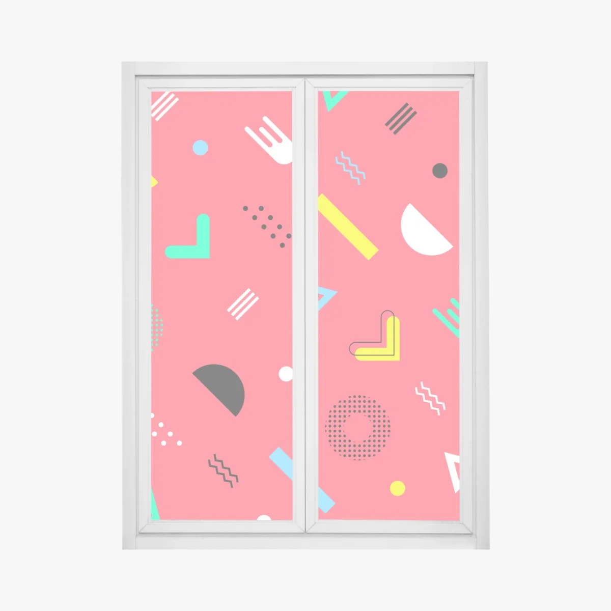 Pegatina para ventana diseño geométrico retro con formas coloridas – Pixers® Pegatina para ventana diseño geométrico retro con formas coloridas – Pixers®