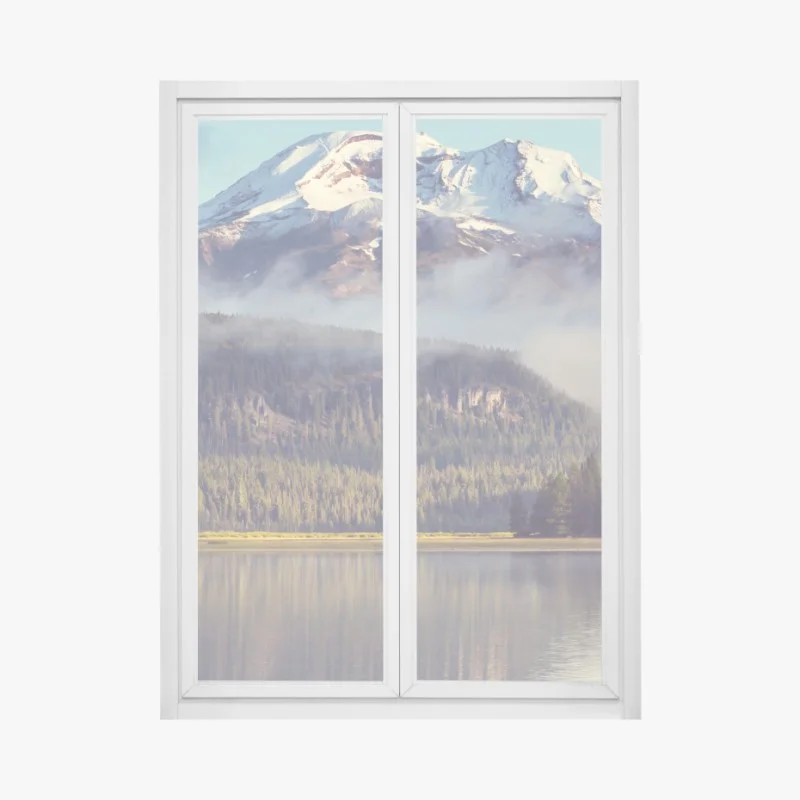 Pegatina para ventana amanecer sereno en Oregón