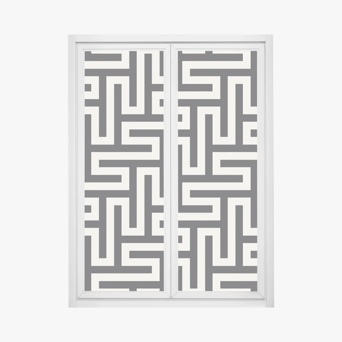 Pegatina para ventana patrón geométrico de laberinto en tonos crema y negro – Pixers® Pegatina para ventana patrón geométrico de laberinto en tonos crema y negro – Pixers®