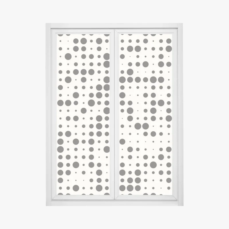 Pegatina para ventana patrón de lunares minimalista en blanco y negro