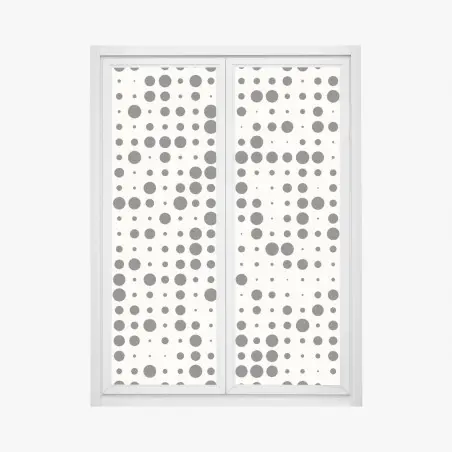 Pegatina para ventana patrón de lunares minimalista en blanco y negro – Pixers®