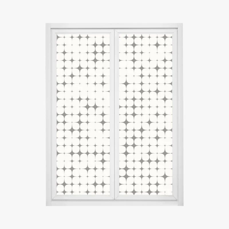 Pegatina para ventana patrón geométrico óptico en blanco y negro
