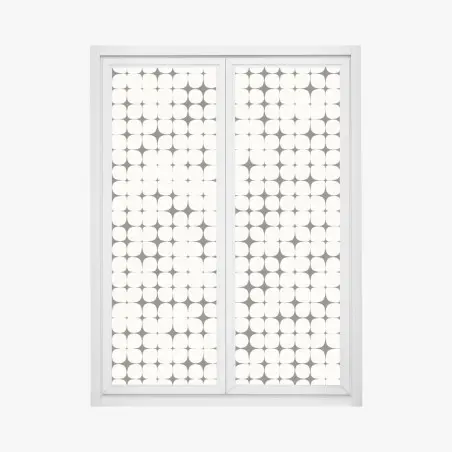 Pegatina para ventana patrón geométrico óptico en blanco y negro – Pixers®
