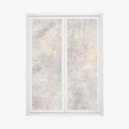 Pegatina para ventana paisaje abstracto texturizado en tonos tierra – Pixers®
