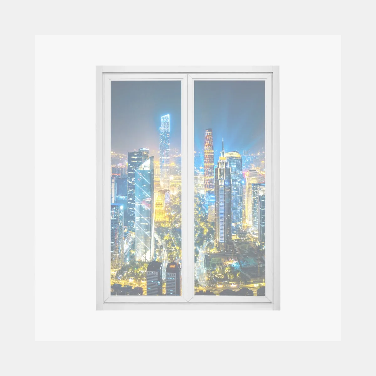 Pegatina para ventana panorama nocturno del distrito financiero de Guangzhou – Pixers® Pegatina para ventana panorama nocturno del distrito financiero de Guangzhou – Pixers®