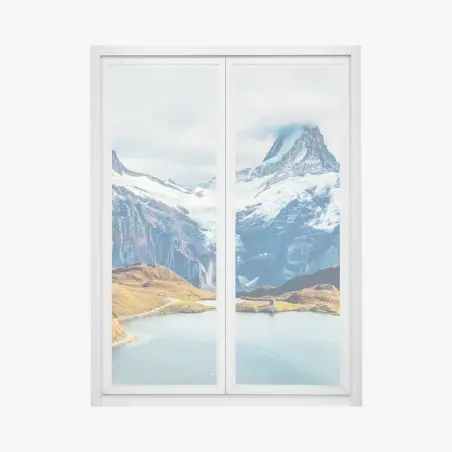 Pegatina para ventana amanecer en Bachalpsee, Suiza – Pixers®