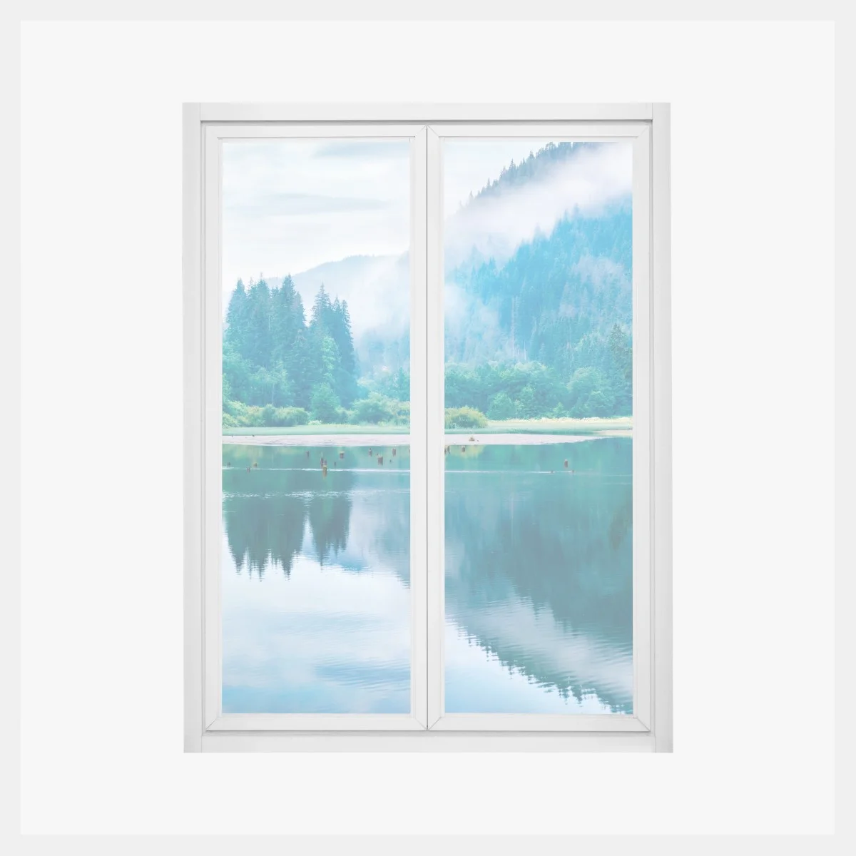 Pegatina para ventana amanecer brumoso en Lacu Rosu – Pixers® Pegatina para ventana amanecer brumoso en Lacu Rosu – Pixers®