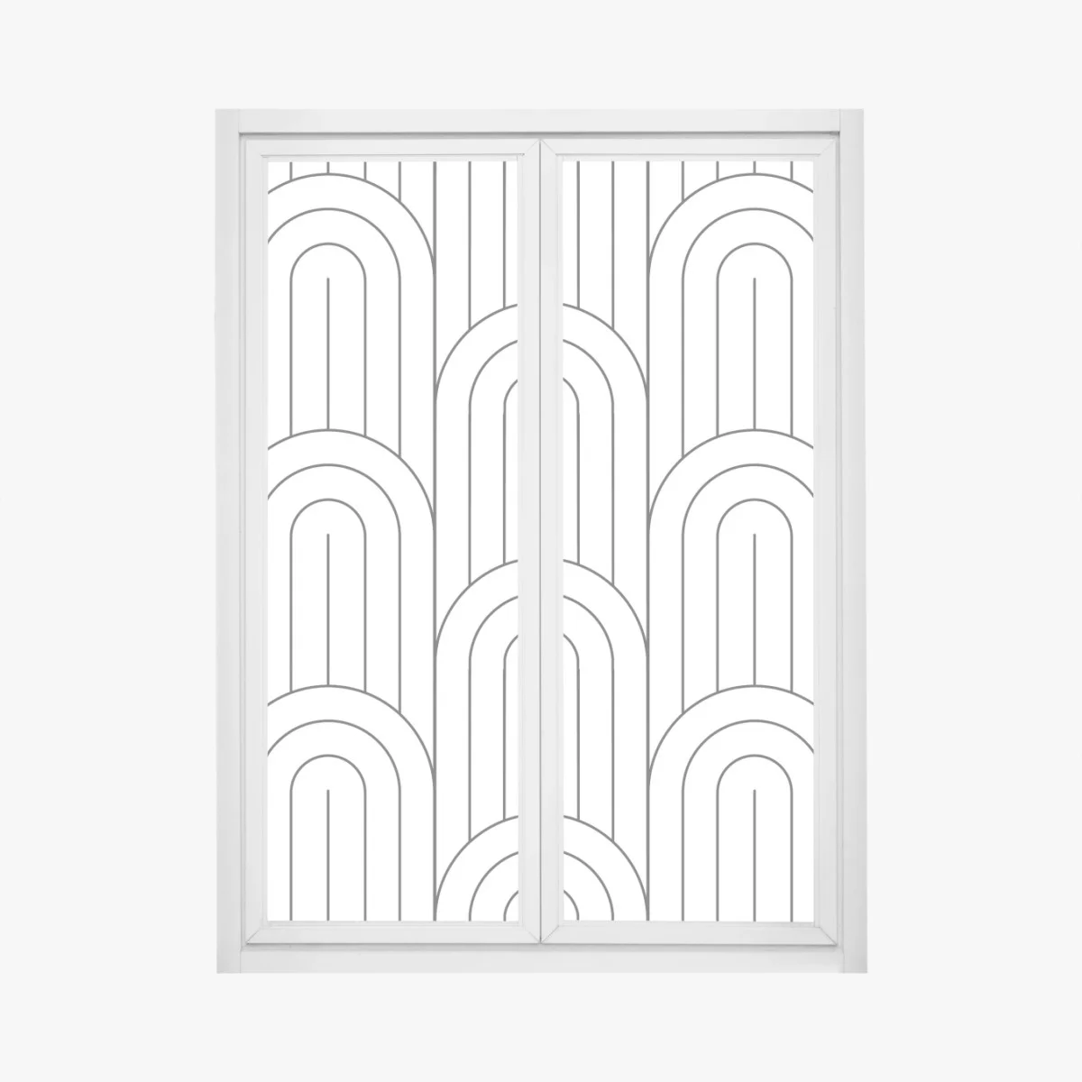 Pegatina para ventana patrón de arcos geométricos minimalista – Pixers® Pegatina para ventana patrón de arcos geométricos minimalista – Pixers®