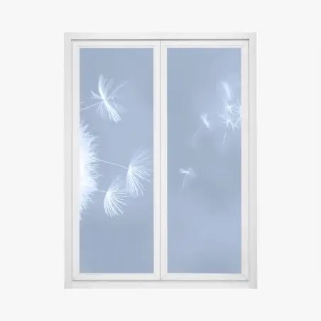 Pegatina para ventana susurro de diente de león en azul – Pixers®