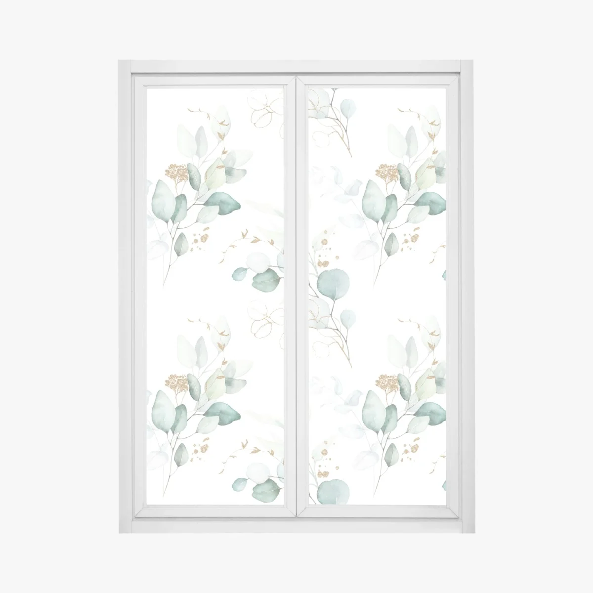 Pegatina para ventana ramo de eucalipto en acuarela con detalles dorados – Pixers® Pegatina para ventana ramo de eucalipto en acuarela con detalles dorados – Pixers®