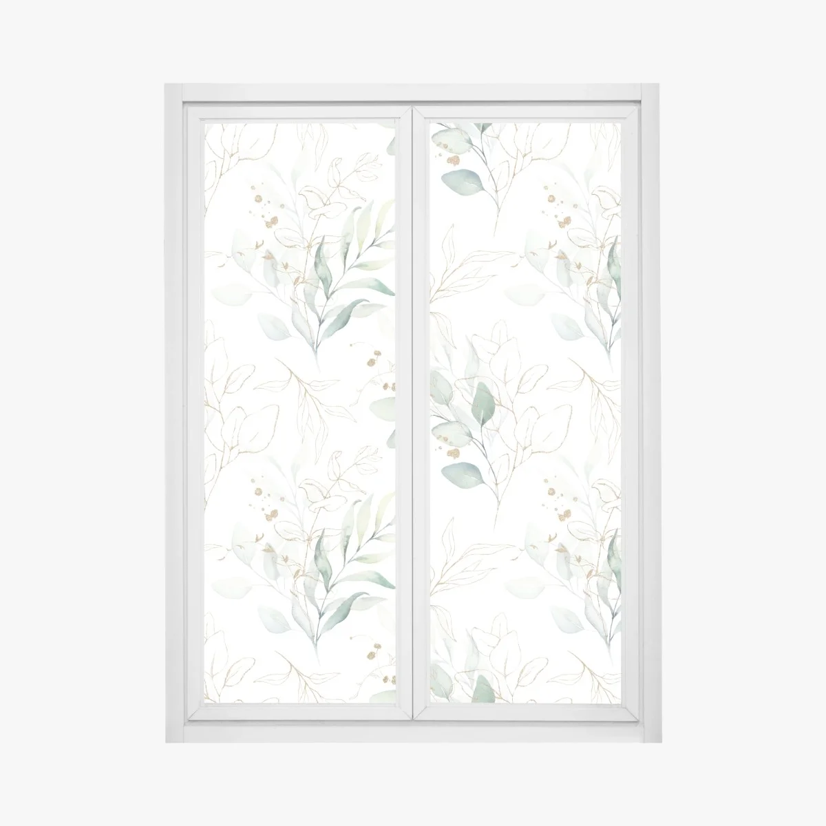 Pegatina para ventana diseño botánico en acuarela con toques dorados – Pixers® Pegatina para ventana diseño botánico en acuarela con toques dorados – Pixers®