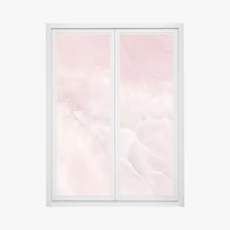 Pegatina para ventana mármol rosa etéreo para decoración – Pixers®