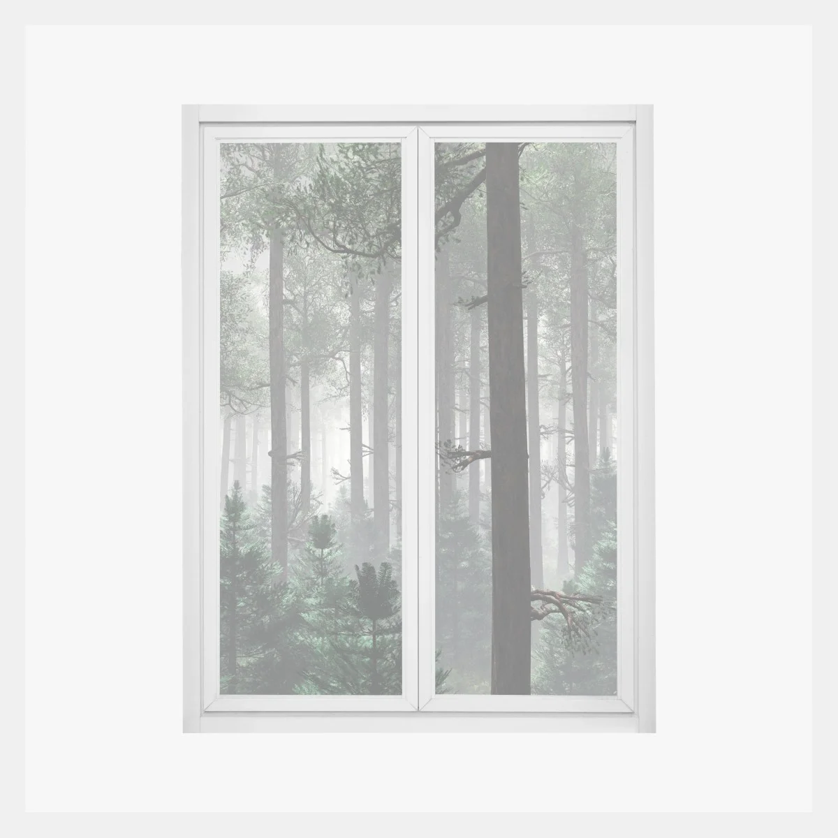 Pegatina para ventana bosque brumoso de pinos en calma – Pixers® Pegatina para ventana bosque brumoso de pinos en calma – Pixers®