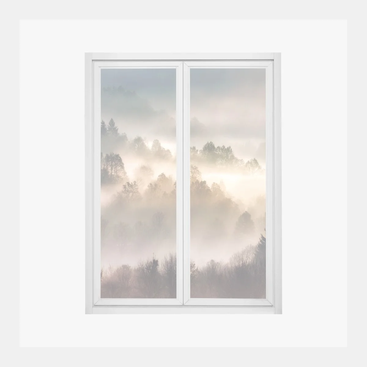 Pegatina para ventana paisaje de niebla en colinas al amanecer – Pixers® Pegatina para ventana paisaje de niebla en colinas al amanecer – Pixers®