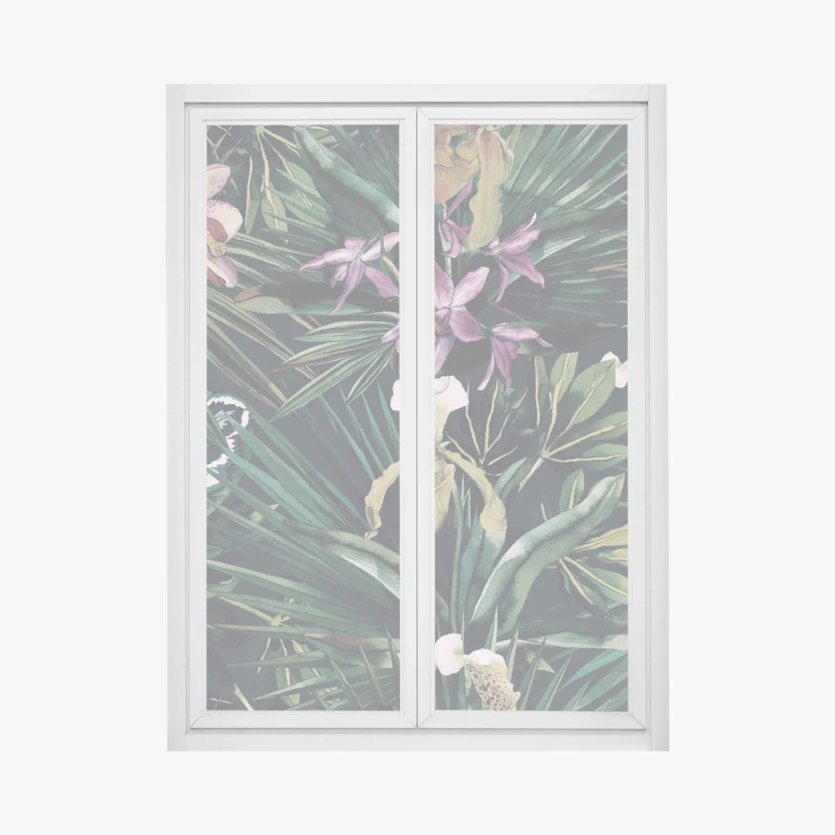 Pegatina para ventana orquídeas y palmas en acuarela – Pixers® Pegatina para ventana orquídeas y palmas en acuarela – Pixers®