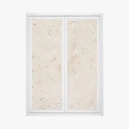 Pegatina para ventana textura de piedra travertina beige para decoración – Pixers®