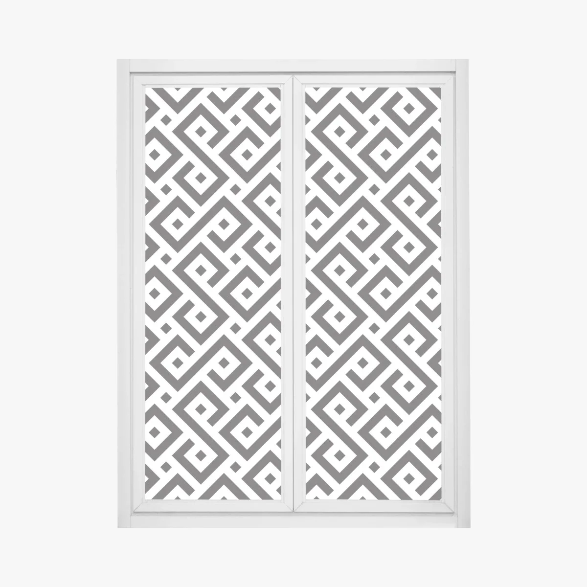 Pegatina para ventana patrón meandro geométrico en blanco y negro – Pixers® Pegatina para ventana patrón meandro geométrico en blanco y negro – Pixers®