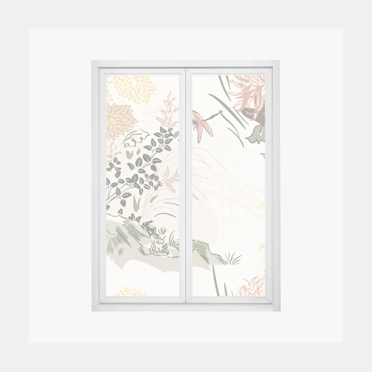 Pegatina para ventana patrón floral botánico en tonos pastel – Pixers® Pegatina para ventana patrón floral botánico en tonos pastel – Pixers®