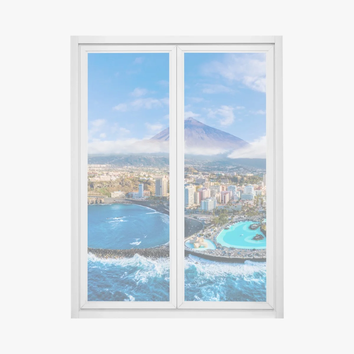 Pegatina para ventana panorámica costera de Tenerife con el Teide – Pixers® Pegatina para ventana panorámica costera de Tenerife con el Teide – Pixers®