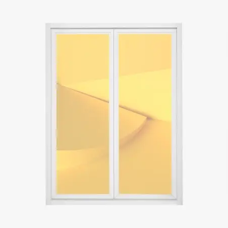 Pegatina para ventana composición geométrica amarilla minimalista – Pixers®