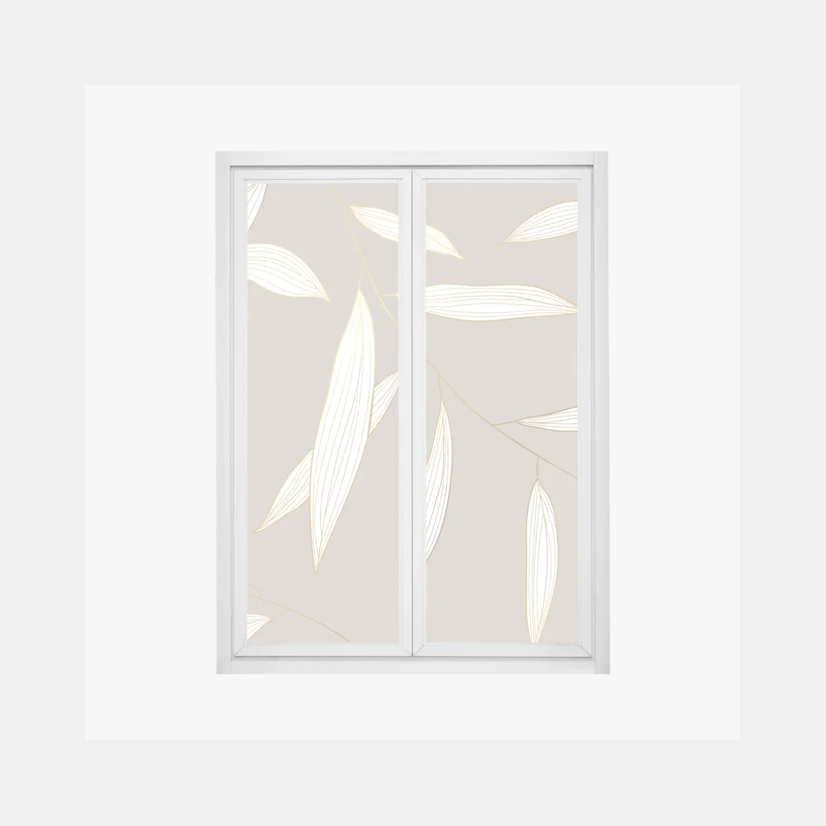 Pegatina para ventana motivo botánico elegante en tonos neutros – Pixers® Pegatina para ventana motivo botánico elegante en tonos neutros – Pixers®