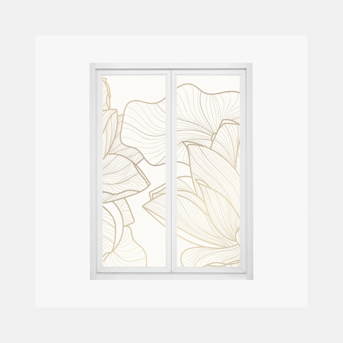 Pegatina para ventana ilustración floral dorada minimalista – Pixers® Pegatina para ventana ilustración floral dorada minimalista – Pixers®
