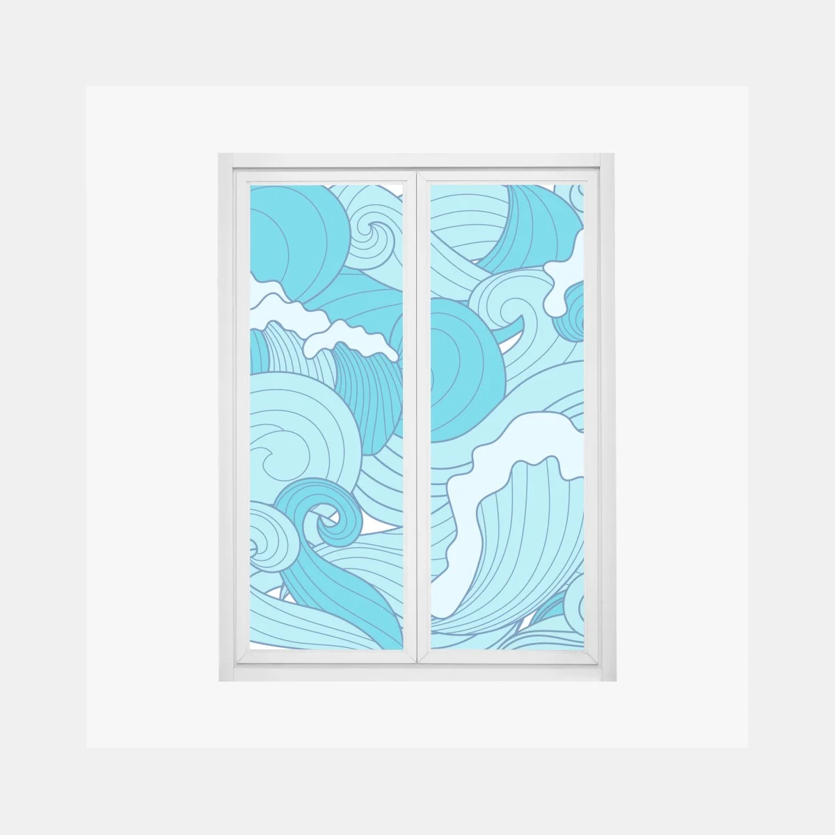 Pegatina para ventana olas en movimiento de tonos azules – Pixers® Pegatina para ventana olas en movimiento de tonos azules – Pixers®