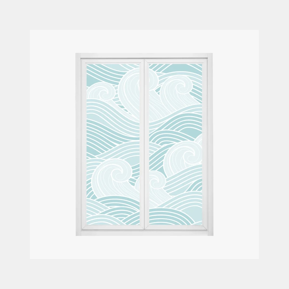 Pegatina para ventana mural de olas estilizadas en tonos turquesa – Pixers® Pegatina para ventana mural de olas estilizadas en tonos turquesa – Pixers®