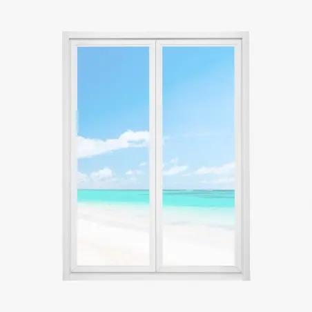 Pegatina para ventana playa paradisíaca en Punta Cana – Pixers®