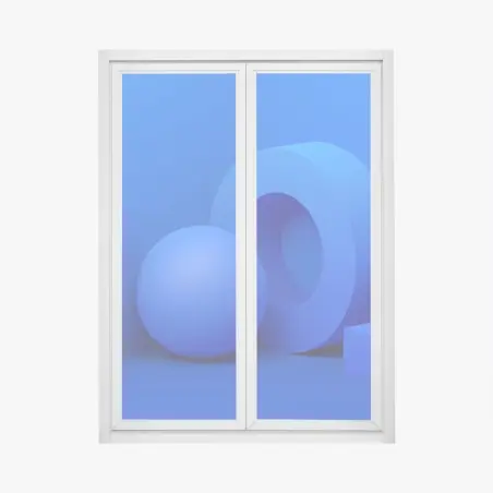 Pegatina para ventana composición geométrica azul minimalista – Pixers®