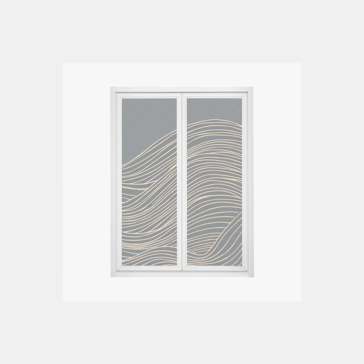 Pegatina para ventana olas doradas minimalistas sobre fondo azul – Pixers® Pegatina para ventana olas doradas minimalistas sobre fondo azul – Pixers®