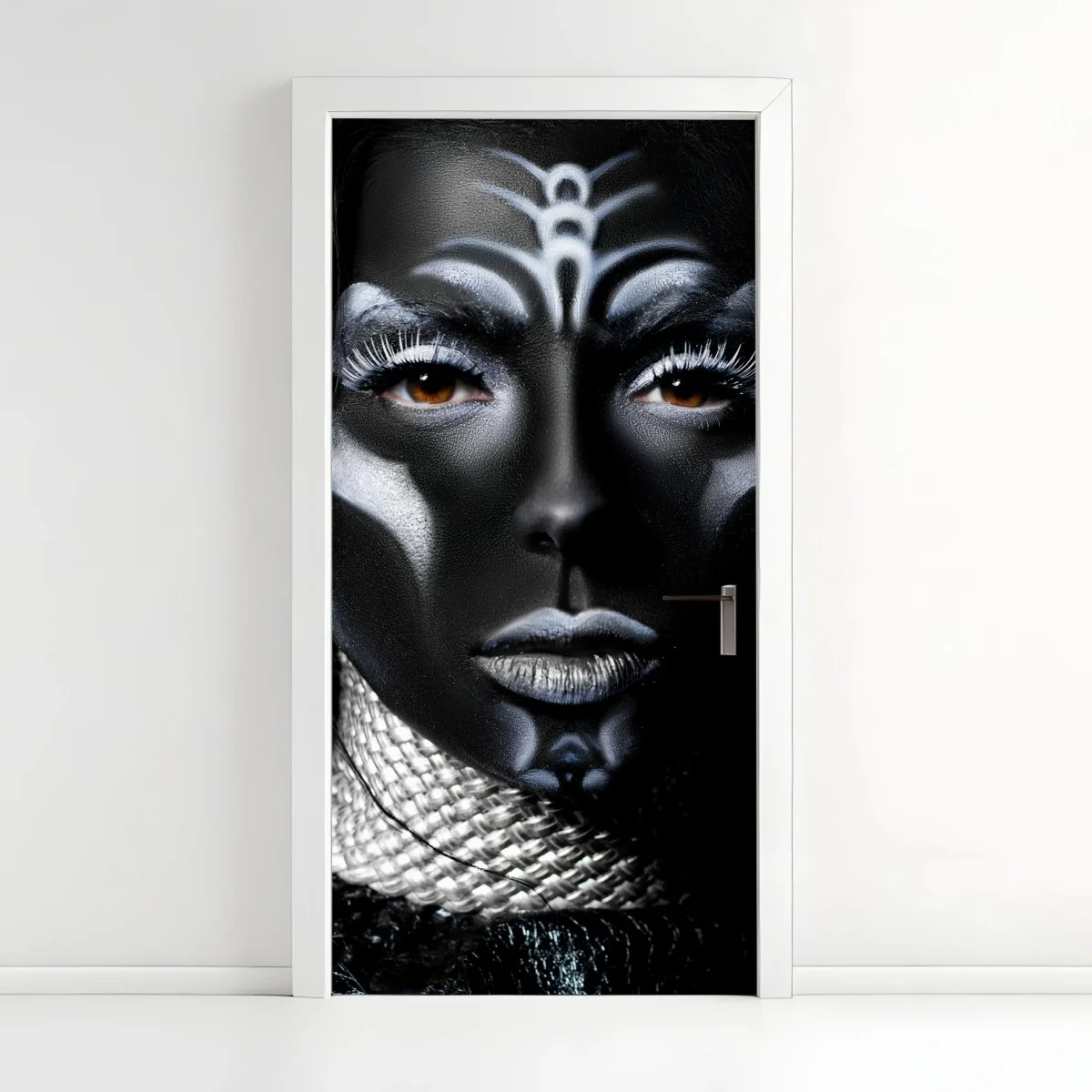 Pegatina para puerta rostro tribal en alto contraste – Pixers® Pegatina para puerta rostro tribal en alto contraste – Pixers®