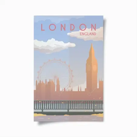Póster vistas icónicas de Londres al atardecer – Pixers®