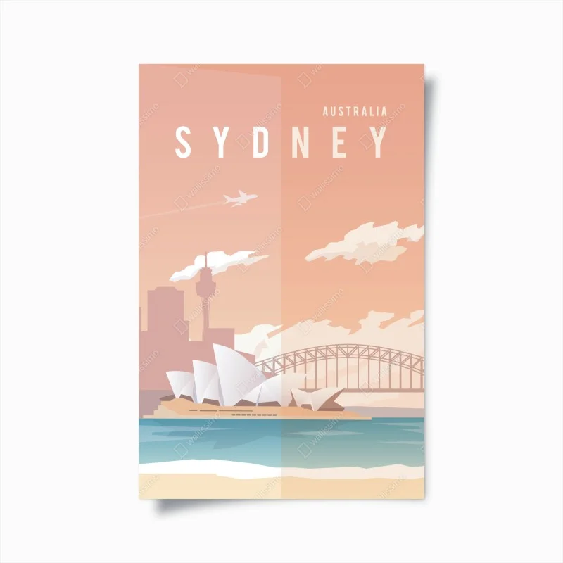 Póster puesta de sol en Sydney