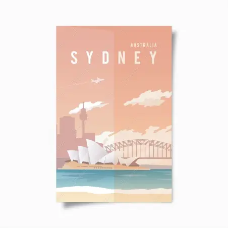 Póster puesta de sol en Sydney – Pixers®
