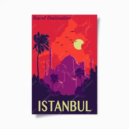 Póster atardecer en Estambul – Pixers®
