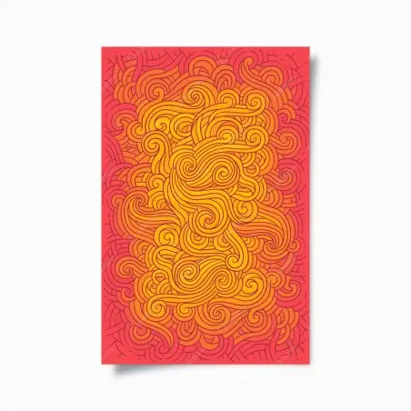 Póster vórtice de espirales en tonos cálidos – Pixers®