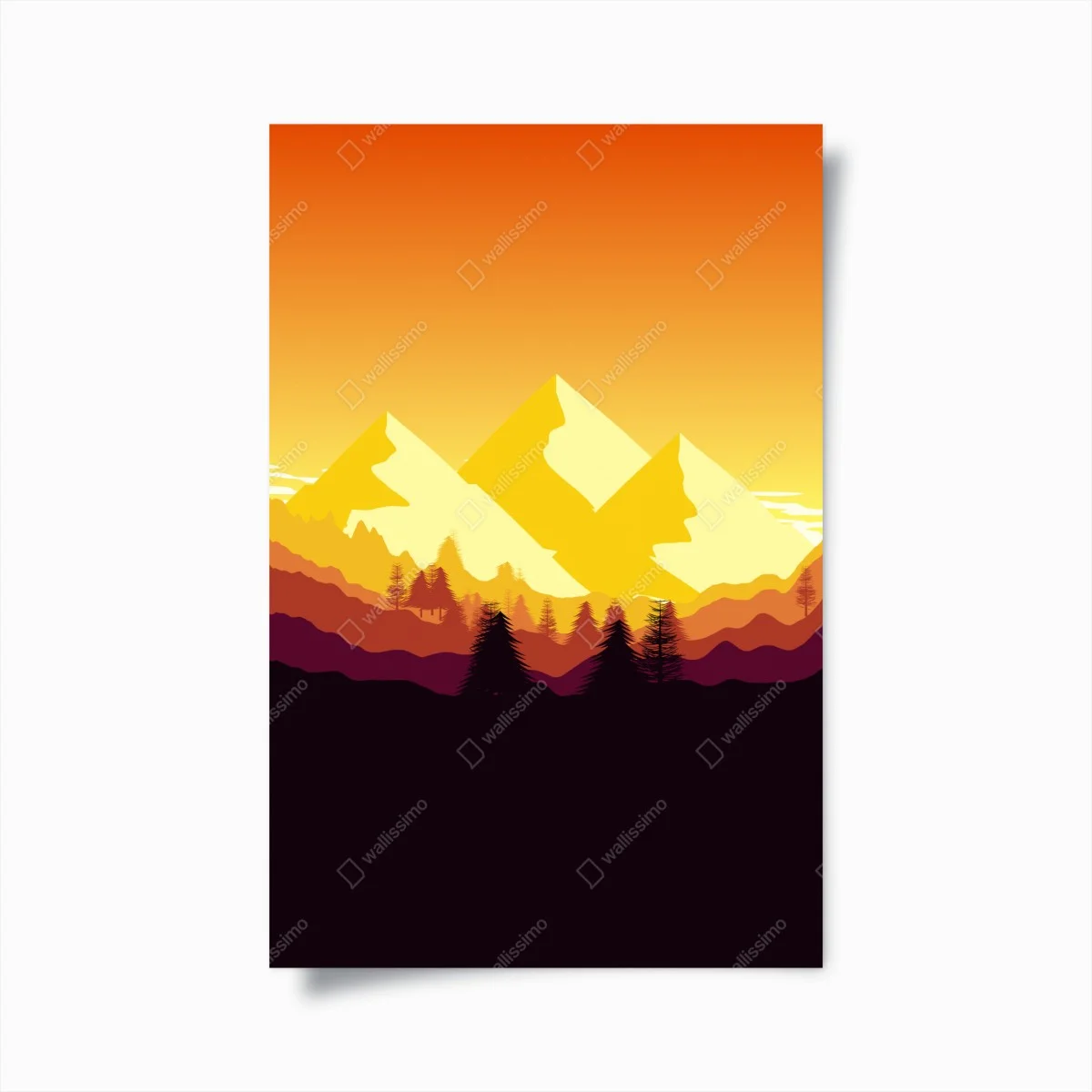 Póster atardecer dorado en las montañas – Pixers® Póster atardecer dorado en las montañas – Pixers®