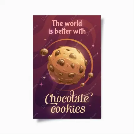Póster galaxia de galletas con chispas de chocolate – Pixers®