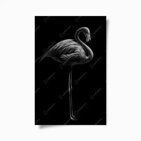 Póster flamenco elegante en blanco y negro – Pixers®