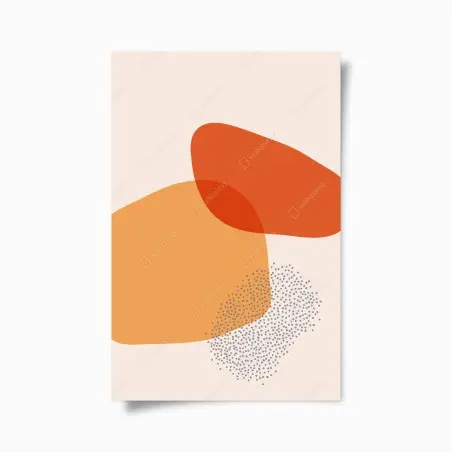 Póster composición abstracta en tonos cálidos – Pixers®