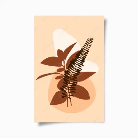 Póster composición botánica en tonos tierra – Pixers®
