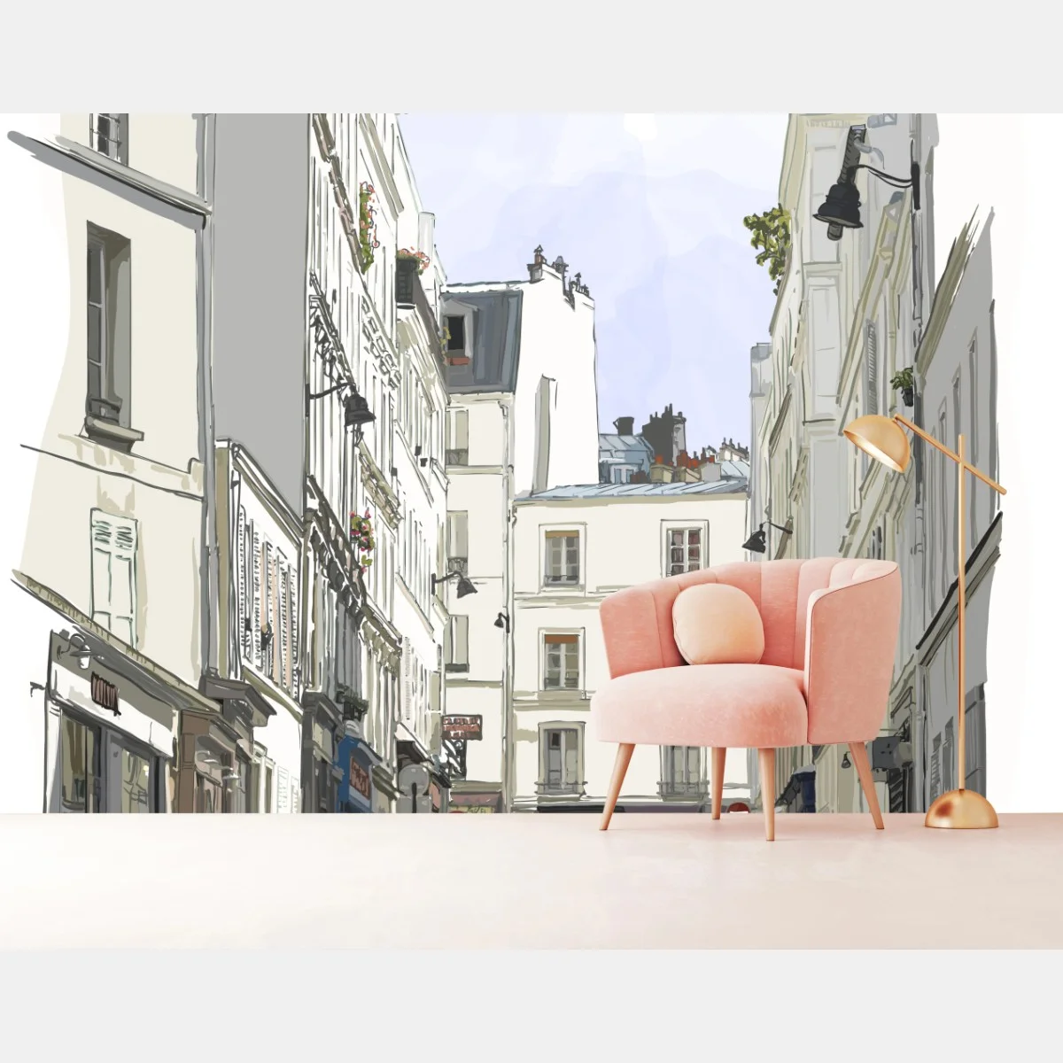Fotomural calle bohemia de Montmartre, París – Pixers® Fotomural calle bohemia de Montmartre, París – Pixers®