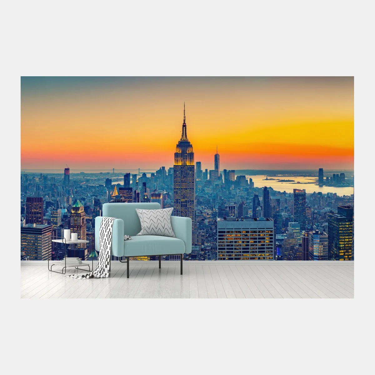 Fotomural puesta de sol sobre el skyline de Nueva York – Pixers® Fotomural puesta de sol sobre el skyline de Nueva York – Pixers®