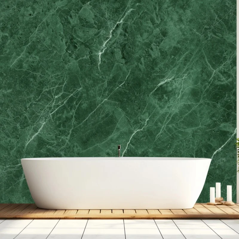 Fotomural mármol verde clásico con vetas blancas
