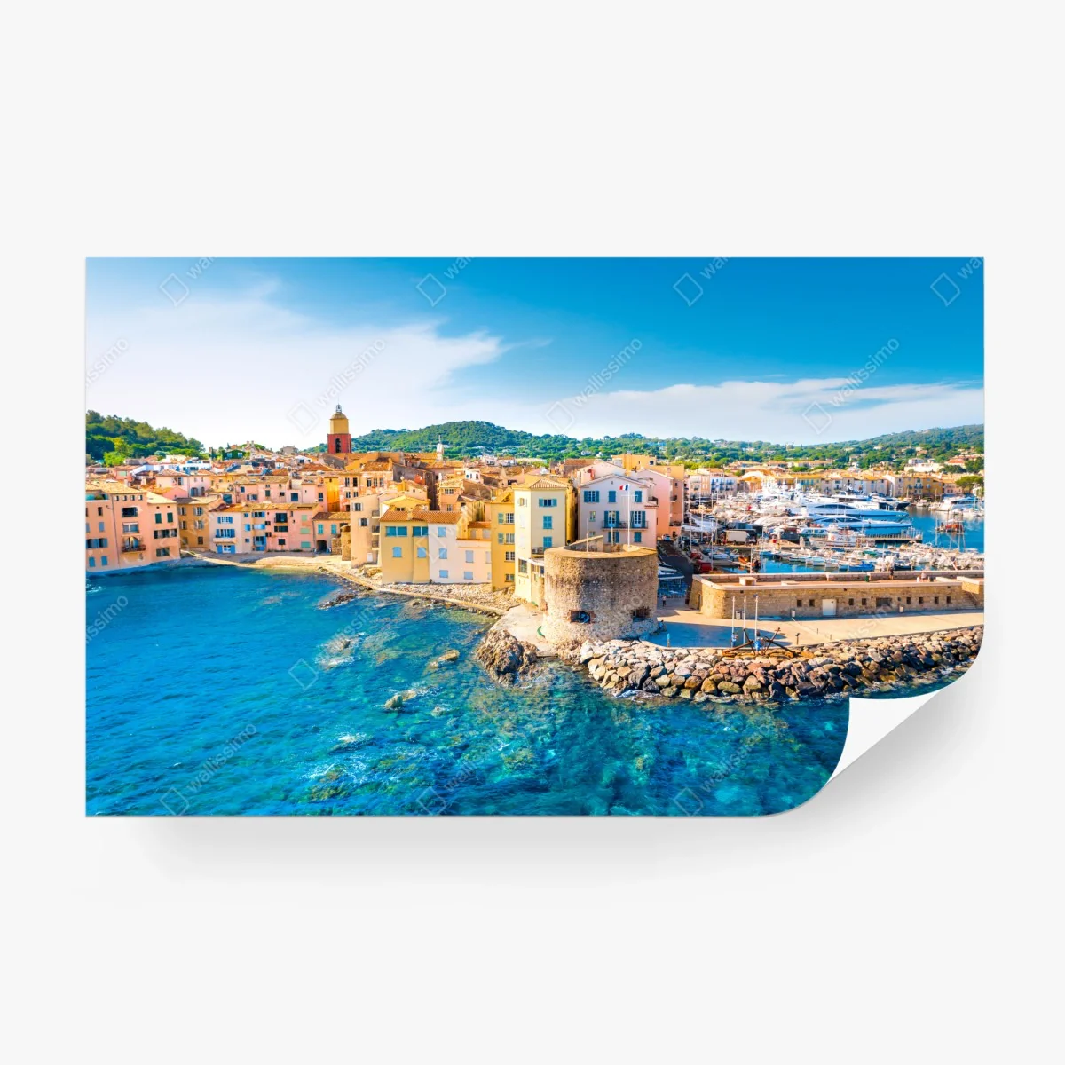 Fotomural panorámica de pueblo costero y puerto con aguas cristalinas – Pixers® Fotomural panorámica de pueblo costero y puerto con aguas cristalinas – Pixers®
