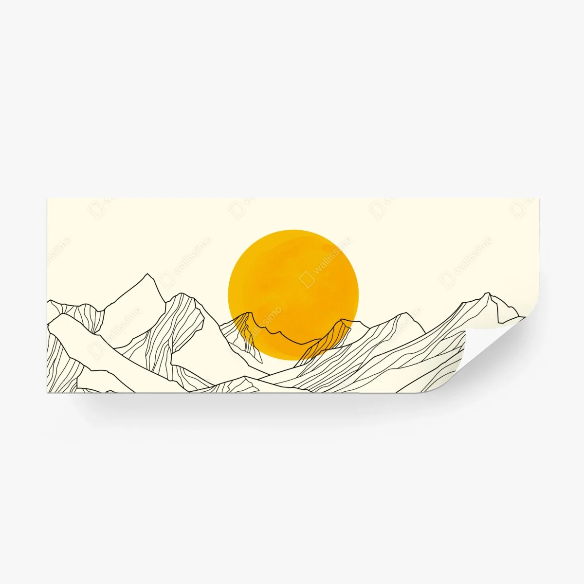 Fotomural sol dorado sobre montañas minimalistas – Pixers® Fotomural sol dorado sobre montañas minimalistas – Pixers®