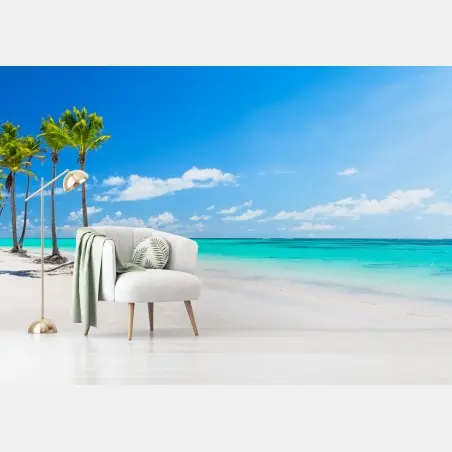 Fotomural playa paradisíaca en Punta Cana – Pixers®